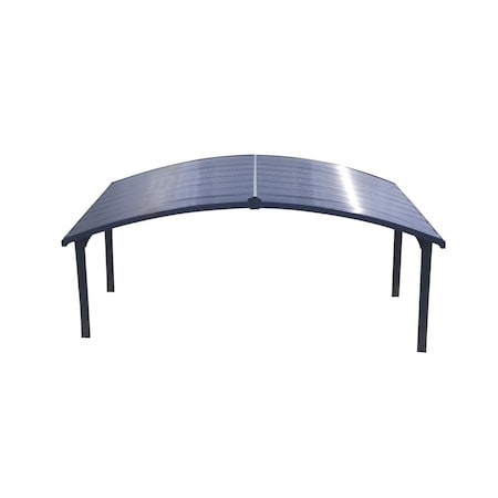Palram - Canopia  Arizona Double Wave Arch Carport - Gray - 19 x 16 x 9 in. HG9103
